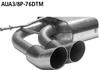 Bastuck Edelstahl Racing-Komplettanlage ab Kat Audi A3 8P 3 Türer 4 Zyl. Benzin 2x76mm DTM rund scharf gerade ohne Absorber