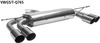 Bastuck Edelstahl Duplex Sportauspuff inkl. Verbindungsrohr Audi A3 8P 3-Tür 4 Zyl Turbo je 2x76mm rund scharf abgeschrägt ohne Absorber