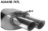 Bastuck Edelstahl Duplex Sportauspuff-Komplettanlage ab Kat Audi A4 B6 B7 6 Zyl. Quattro 8E u. Cabrio 8H je 2x76mm rund scharf abgeschrägt ohne Absorber