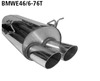 Bastuck Edelstahl Racing-Komplettanlage ab Kat BMW 3er E46 330d (150KW) 2x76mm rund scharf abgeschrägt ohne Absorber