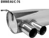Bastuck Edelstahl Sportauspuff-Komplettanlage ab Kat BMW 3er E46 Compact 325i 2x76mm rund scharf gerade ohne Absorber