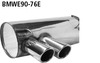 Bastuck Edelstahl Sportauspuff-Komplettanlage ab Kat BMW 3er E90 E91 Limo+Touring 316d-320d 2x76mm rund eingerollt abgeschrägt ohne Absorber