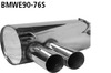 Bastuck Edelstahl Sportauspuff-Komplettanlage ab Kat BMW 3er E90 E91 Limo+Touring 316d-320d 2x76mm rund scharf seitlich abgeschrägt ohne Absorber