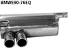 Bastuck Edelstahl Duplex Sportauspuff-Komplettanlage ab Kat BMW 3er E90 E91 Limo+Touring 316d-320d je 2x76mm rund eingerollt abgeschrägt ohne Absorber