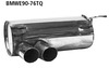 Bastuck Edelstahl Duplex Sportauspuff-Komplettanlage ab Kat BMW 3er E92 E93 Coupe Cabrio 316d-320d je 2x76mm rund scharf abgeschrägt ohne Absorber