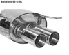 Bastuck Edelstahl Duplex Racing-Komplettanlage inkl. Kat BMW 3er E93 M3 Cabrio je 2x85mm rund scharf gerade ohne Absorber