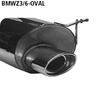Bastuck Edelstahl Sportauspuff-Komplettanlage ab Kat BMW Z3 Roadster u.Coupe 2.2l + 3.0l 153x95mm oval eingerollt gerade mit Absorber