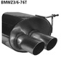 Bastuck Edelstahl Sportauspuff-Komplettanlage ab Kat BMW Z3 Roadster u.Coupe 2.2l + 3.0l 2x76mm rund scharf abgeschrägt ohne Absorber