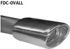 Bastuck Edelstahl Duplex Sportauspuff inkl. Verbindungsrohr Ford Cougar 6 Zylinder je 120x80mm oval eingerollt gerade mit Absorber