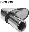 Bastuck Edelstahl Sportauspuff-Komplettanlage ab Kat Ford Focus 1 Schrägheck 1.4l u. 1.6l 16V Zetec 90mm rund eingerollt gerade mit Absorber