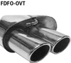 Bastuck Edelstahl Sportauspuff-Komplettanlage ab Kat Ford Focus 1 Schrägheck 1.4l u. 1.6l 16V Zetec 89x77mm oval eingerollt abgeschrägt ohne Absorber
