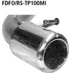 Bastuck Edelstahl Sportauspuff-Komplettanlage ab Kat Ford Focus 1 RS 100mm Audi TT Design gerade mit Absorber