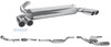 Bastuck Edelstahl Duplex Komplettanlage inkl. Kat und Downpipe Ford Focus 2 ST je 2x76mm rund eingerollt abgeschrägt ohne Absorber