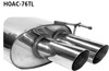Bastuck Edelstahl Duplex Sportauspuff-Komplettanlage ab Kat Honda Accord CN1 Limo Diesel je 2x76mm rund scharf abgeschrägt ohne Absorber