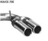 Bastuck Edelstahl Sportauspuff inkl. Verbindungsrohr Kia Cee'd + ProCee'd Benziner 2x70mm rund eingerollt gerade mit Absorber