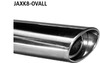 Bastuck Edelstahl Duplex Sportauspuff-Komplettanlage ab Kat Jaguar XK8 u. XKR je 120x80mm oval eingerollt gerade mit Absorber