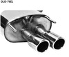 Bastuck Edelstahl Duplex Sportauspuff-Komplettanlage ab Kat Opel Insignia Limousine Allrad je 2x76mm rund eingerollt abgeschrägt ohne Absorber