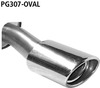 Bastuck Edelstahl Racing-Komplettanlage ab Kat Peugeot 307 Limousine 120x80mm oval eingerollt gerade mit Absorber