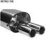Bastuck Edelstahl Sportauspuff-Komplettanlage ab Kat Renault Twingo 2 RS 2x70mm rund eingerollt gerade mit Absorber