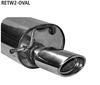 Bastuck Edelstahl Sportauspuff-Komplettanlage ab Kat Renault Twingo 2 RS 120x80mm oval eingerollt gerade mit Absorber