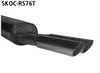 Bastuck Edelstahl Racing-Komplettanlage ab Kat Skoda Octavia 1 RS 2x76mm rund scharf abgeschrägt ohne Absorber