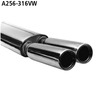 Bastuck Edelstahl Sportauspuff-Komplettanlage ab Kat VW Corrado 2x90mm rund eingerollt gerade mit Absorber
