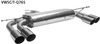 Bastuck Edelstahl Duplex Sportauspuff inkl. Verbindungsrohr VW Scirocco 3 ab Bj.08 je 2x76mm rund scharf abgeschrägt ohne Absorber