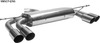 Bastuck Edelstahl Duplex Sportauspuff inkl. Verbindungsrohr VW Scirocco 3 Diesel je 2x76mm rund scharf abgeschrägt ohne Absorber