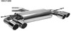 Bastuck Edelstahl Duplex Sportauspuff inkl. Verbindungsrohr VW Scirocco 3 Diesel je 2x90mm rund eingerollt abgeschrägt ohne Absorber