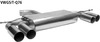 Bastuck Edelstahl Duplex Sportauspuff inkl. Verbindungsrohr VW Golf 5 Turbo GT u. GTI je 2x76mm rund scharf gerade ohne Absorber