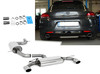 Fox Edelstahl Duplex Sportauspuff-Komplettanlage ab Kat VW Scirocco 3 1.4l mit R-Heck je 115x85mm oval eingerollt abgeschrägt ohne Absorber