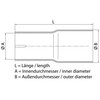 Remus Edelstahl Auspuff-Adapter F1 innen 45mm außen 50mm Länge: 65mm - Abb. 2
