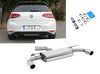 Fox Edelstahl Duplex Sportauspuff VW Golf 7 GTI je 90mm rund eingerollt abgeschrägt