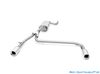 Fox Edelstahl Duplex Sportauspuff Ford Focus 3 Fließheck 1.6 TDCi je 1x90mm rund eingerollt gerade mit Absorber