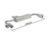 Ragazzon Edelstahl Duplex Sportauspuff Audi TT 8J Coupe Roadster 1.8l je 2x80mm rund doppelwandig abgeschrägt versetzt