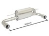 Ragazzon Edelstahl Duplex Sportauspuff BMW 1er F20 F21 114i 116i 118i mit M-Paket je 90mm rund eingerollt