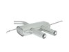 Ragazzon Edelstahl Mittig Sportauspuff VW Golf 5 TDI mit R32- oder Sportline-Heck 2x90mm rund eingerollt