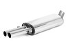 Fox Edelstahl Sportauspuff Audi 80/90 89 B3 Limousine Coupe u. B4 Cabrio 2x55mm rund scharfkantig gerade