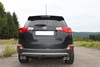 Fox Edelstahl Duplex Sportauspuff-Komplettanlage ab Kat Toyota RAV 4 IV 2.0l ab 2013 je 2x80mm rund eingerollt abgeschrägt mit Absorber - Abb. 2