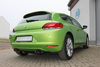 Fox Edelstahl Duplex Sportauspuff-Komplettanlage ab Kat VW Scirocco 3 1.4l 2.0l TDI je 2x76mm rund doppelwandig abgeschrägt Ø70mm-System