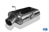 Fox Edelstahl Sportauspuff Peugeot 406 Limousine u. Coupe 106x71mm oval eingerollt seitlich abgeschrägt