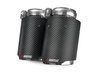 Akrapovic Universal Sport-Endrohrsatz zum Anschrauben aus Carbon 2 Stück je 95mm rund schräg Länge: 160mm Anschlussmaß: 60,5mm - Abb. 2