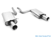 Fox Edelstahl Duplex Sportauspuff Audi S4 Cabrio B6 B7 je 90mm rund doppelwandig gerade