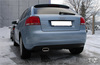 Fox Edelstahl Sportauspuff-Komplettanlage ab Kat Audi A3 8P 3.2 V6 quattro 160x80mm flachoval eingerollt abgeschrägt mit Absorber - Abb. 2
