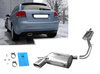 Fox Edelstahl Sportauspuff-Komplettanlage ab Kat Audi A3 8P 3.2 V6 quattro 160x80mm flachoval eingerollt abgeschrägt mit Absorber