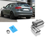 Fox Edelstahl Sportauspuff Audi A3 8P 3.2 V6 quattro Sportback 2x90mm rund eingerollt abgeschrägt mit Absorber