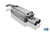 FOX Edelstahl Sportauspuff Audi 100, A6 Typ C4 2x76mm rund scharf