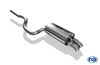 Fox Edelstahl Sportauspuff VW T5 Pritsche & DoKa 4motion 2x63mm Dieseloptik scharf 45° nach unten gebogen