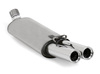 Fox Edelstahl Sportauspuff Audi 80/90 89 B3 Limousine Coupe und B4 Cabrio 2x76mm rund eingerollt gerade mit Absorber
