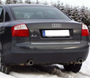 Fox Edelstahl Duplex Sportauspuff Audi A4 B6 Typ 8E Limousine/Avant 1.8T u. 2.4l je 90mm rund eingerollt abgeschrägt - Abb. 2